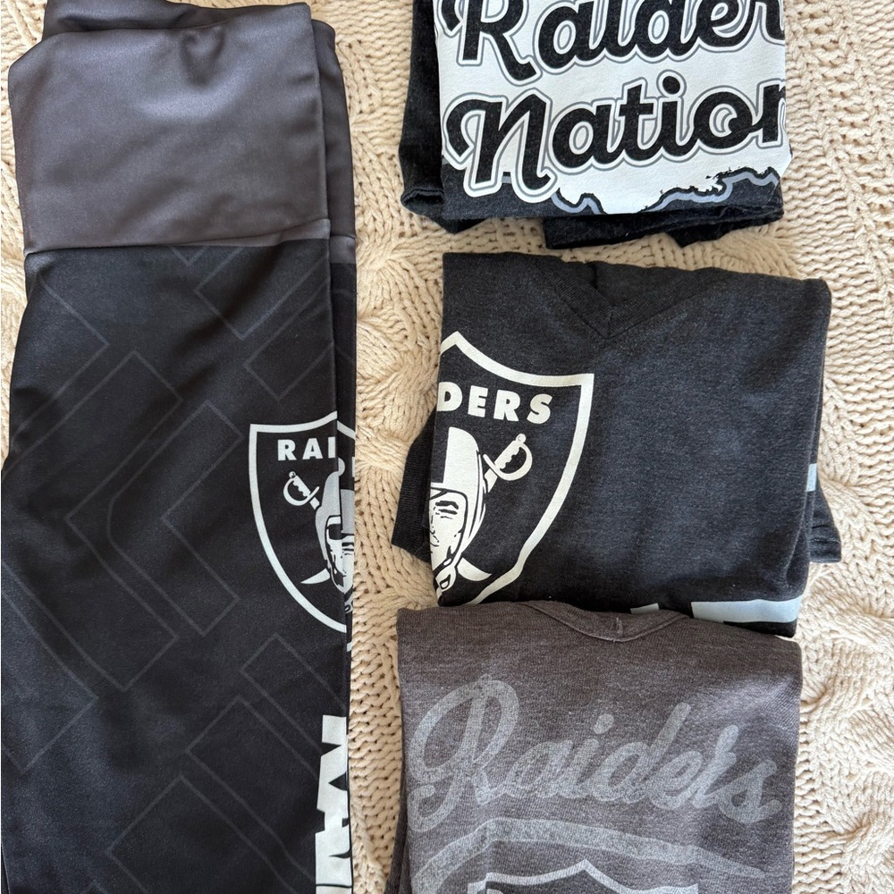 Women’s NFL Nike Black and Gray Raiders Apparel bundle